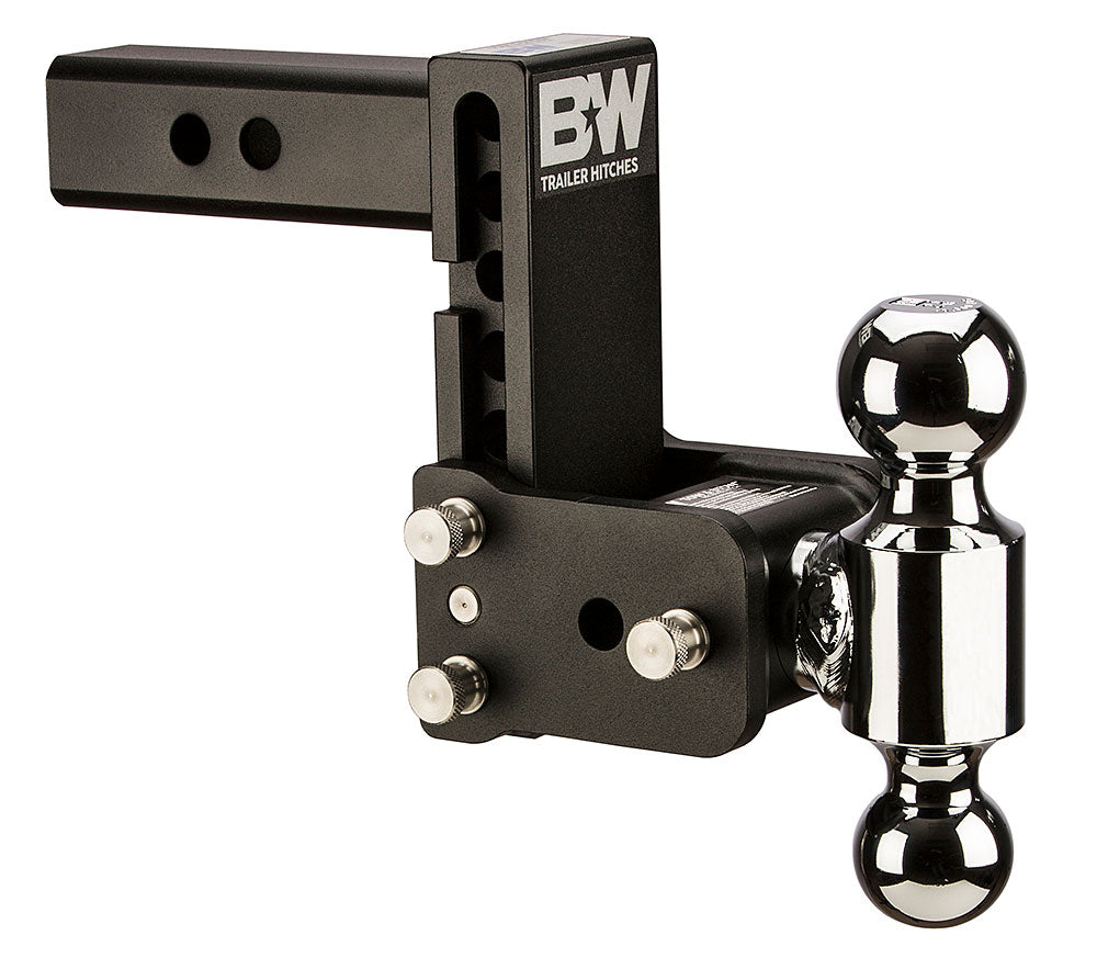 B&W Tow & Stow 2" & 2 5/16" Ball Mount - 2" Hitch - 5" Drop, 5-1/2" Rise - 10K - Black