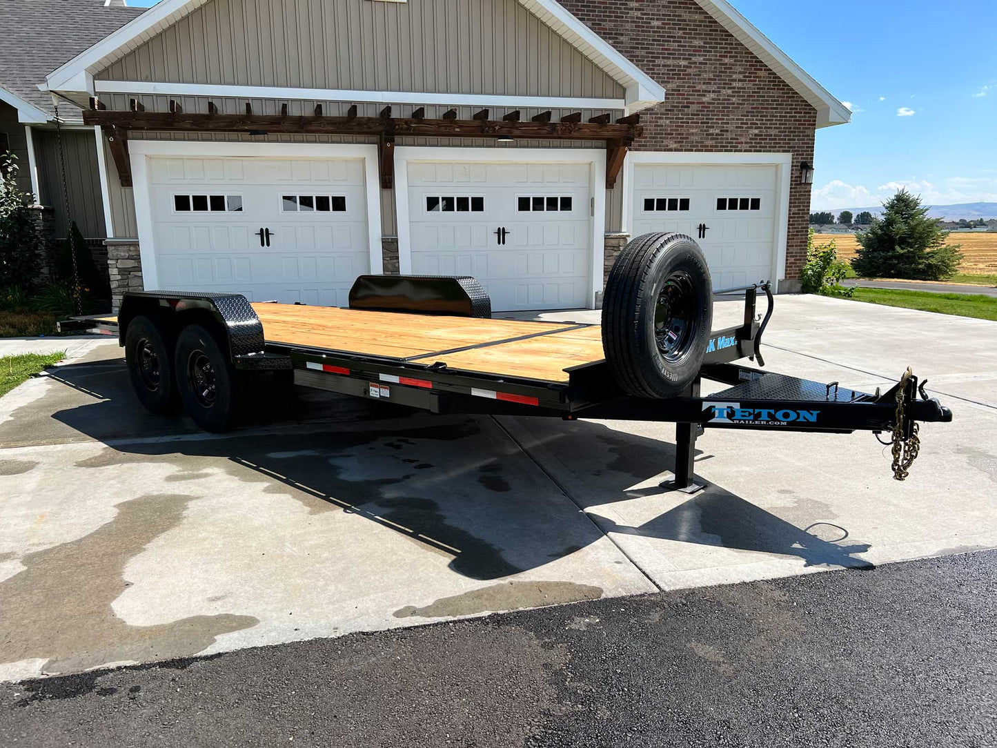 7x22 2024 Teton 22' 16K 3/4 Tilt Trailer with Lockout Kit