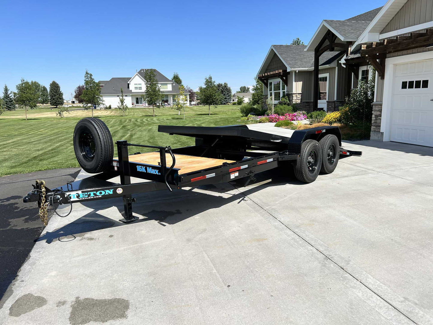 7x22 2024 Teton 22' 16K 3/4 Tilt Trailer with Lockout Kit