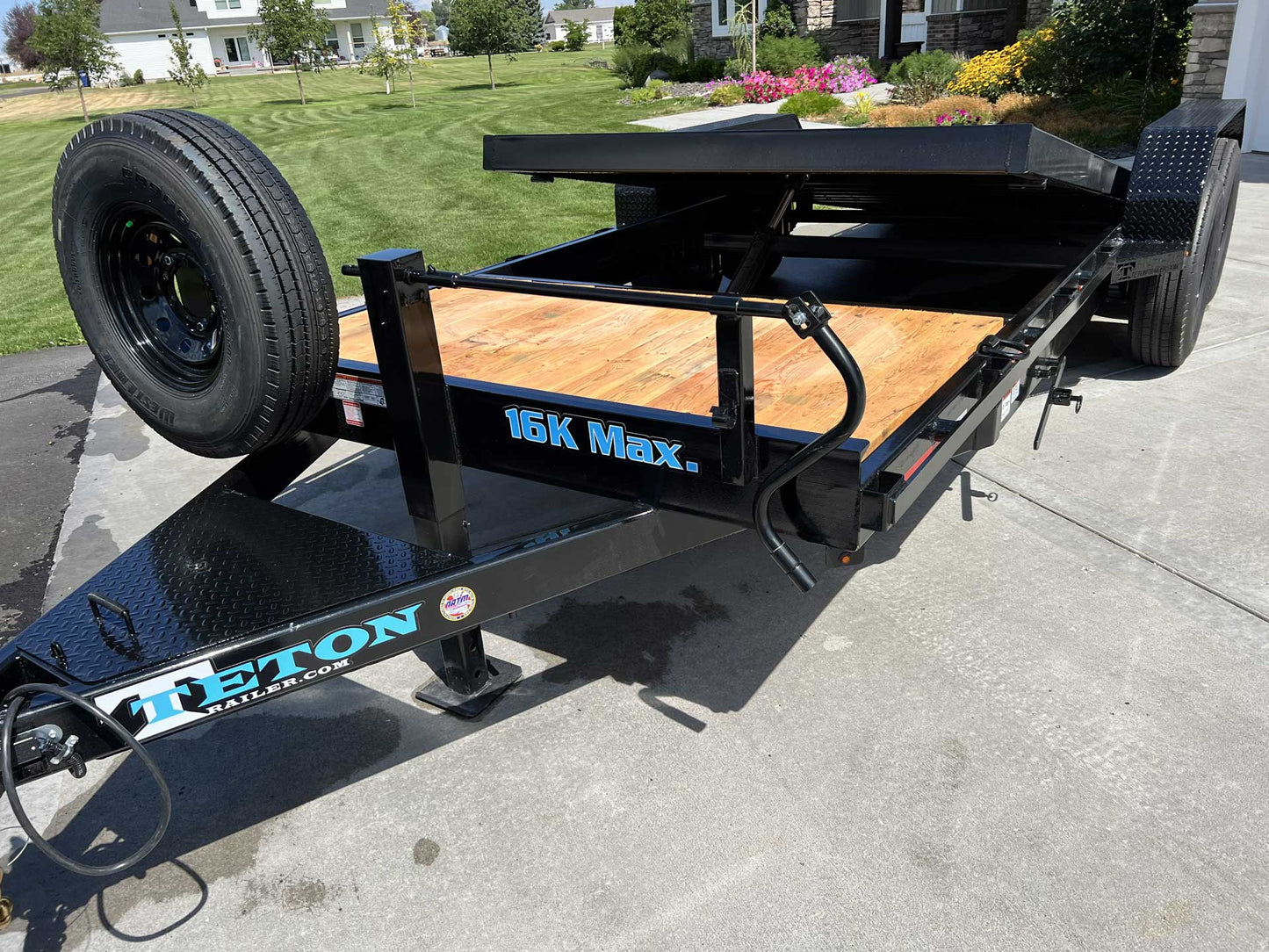 7x22 2024 Teton 22' 16K 3/4 Tilt Trailer with Lockout Kit