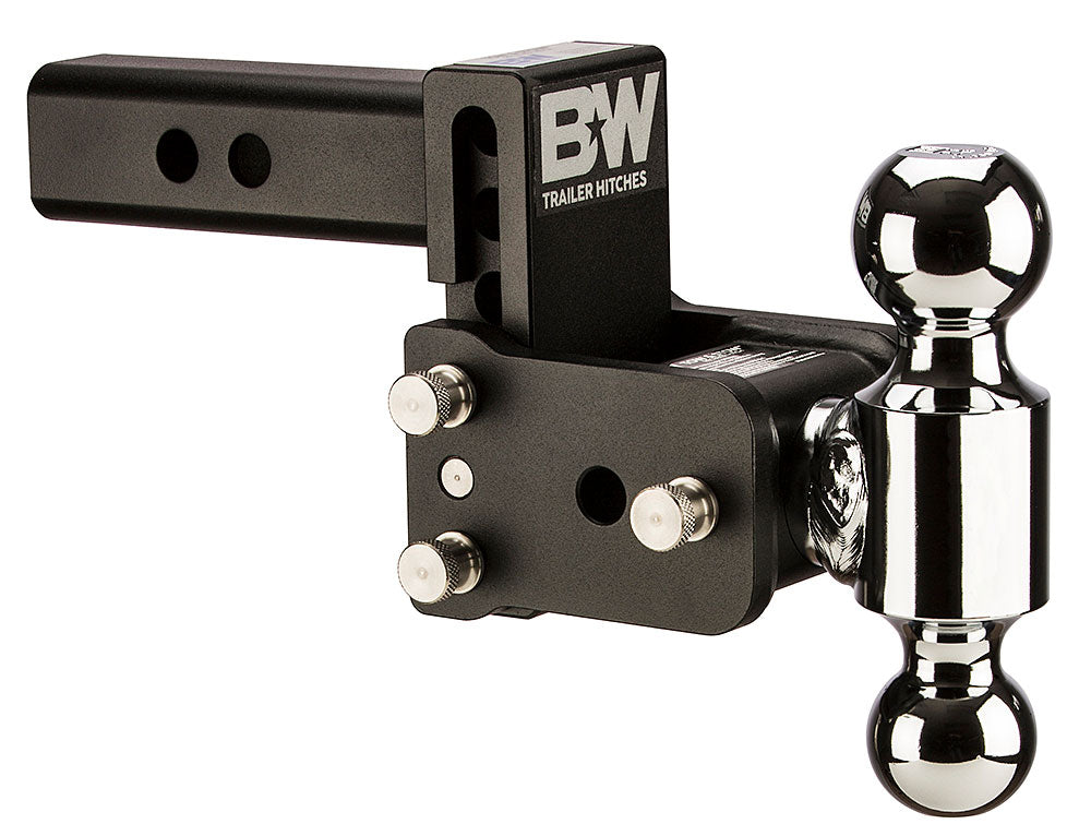 B&W Tow & Stow 2" & 2 5/16" Ball Mount - 2" Hitch - 3" Drop, 3-1/2" Rise - 10K - Black